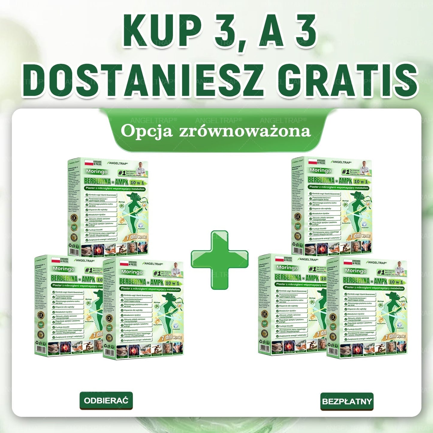 🧡ANGELTRAP® Moringa × Berberyna × AMPK 10-w-1 Wsparcie metaboliczne, plaster z nanotechnologią mikroigłową 🇵🇱(Wystarczy raz dziennie, widoczne efekty w 7 dni) ✅ Na otyłość, wiotką skórę, cukrzycę, bezdech senny, problemy ze stawami i wiele innych