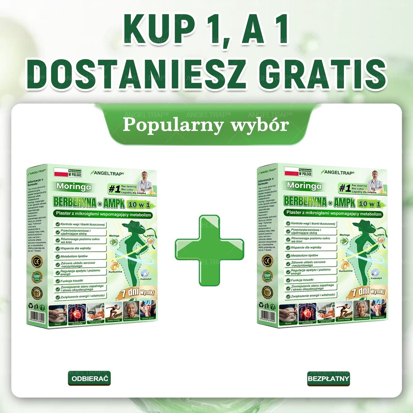 🧡ANGELTRAP® Moringa × Berberyna × AMPK 10-w-1 Wsparcie metaboliczne, plaster z nanotechnologią mikroigłową 🇵🇱(Wystarczy raz dziennie, widoczne efekty w 7 dni) ✅ Na otyłość, wiotką skórę, cukrzycę, bezdech senny, problemy ze stawami i wiele innych